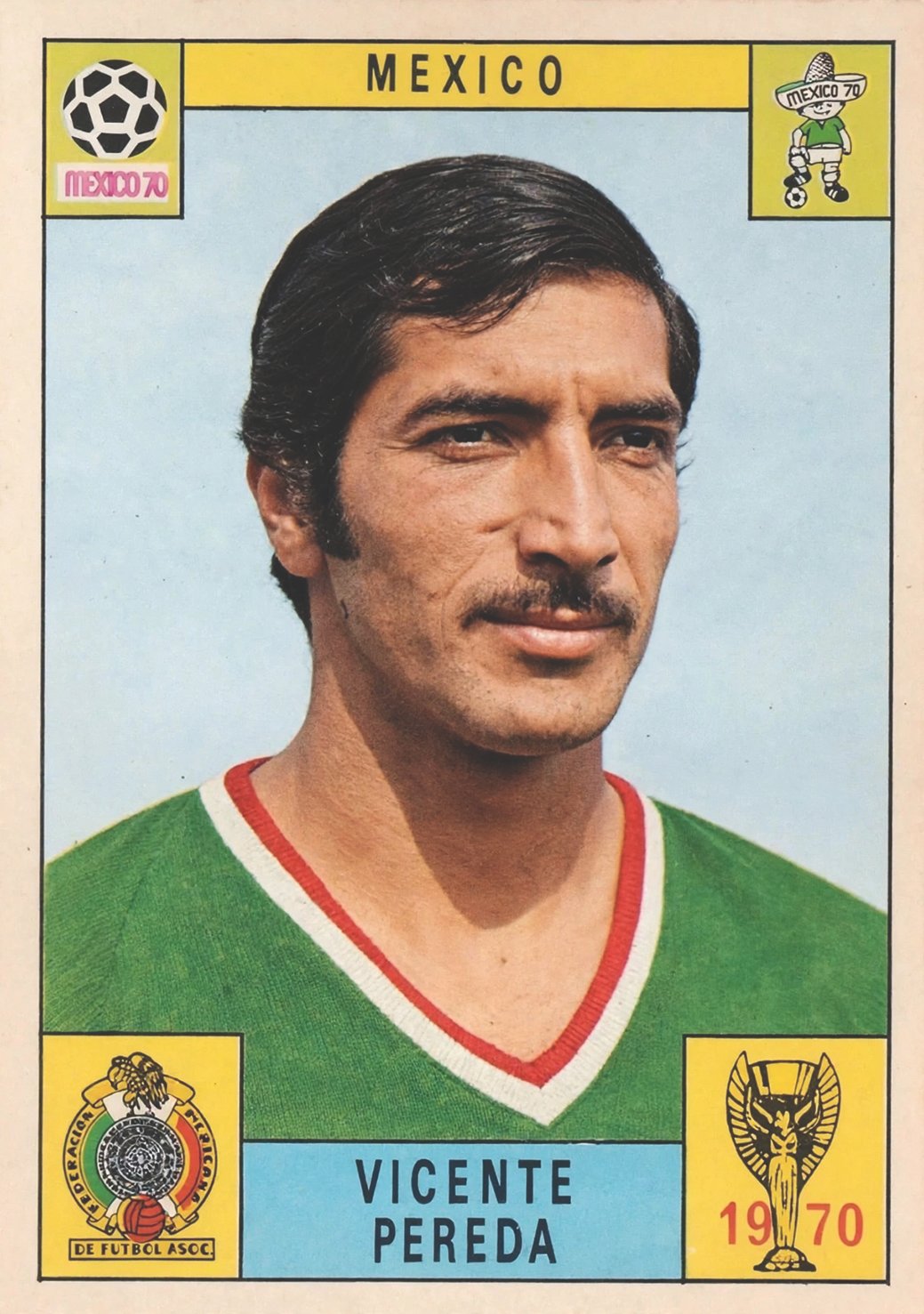 Pegatina para la colección de Panini en México 70.